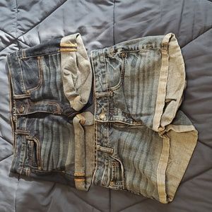 Two pairs of denim shorts 1 American Eagle and 1 Aeropostale